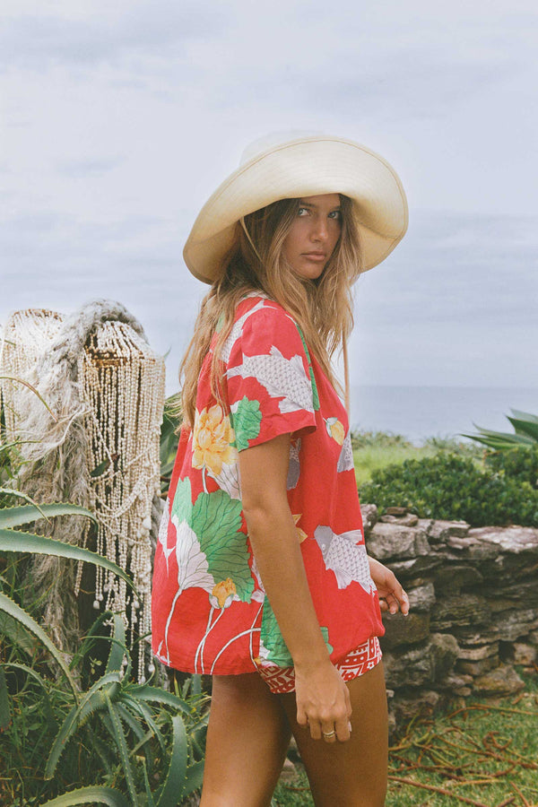 Holiday Bucket - Cotton Bucket Hat in Natural