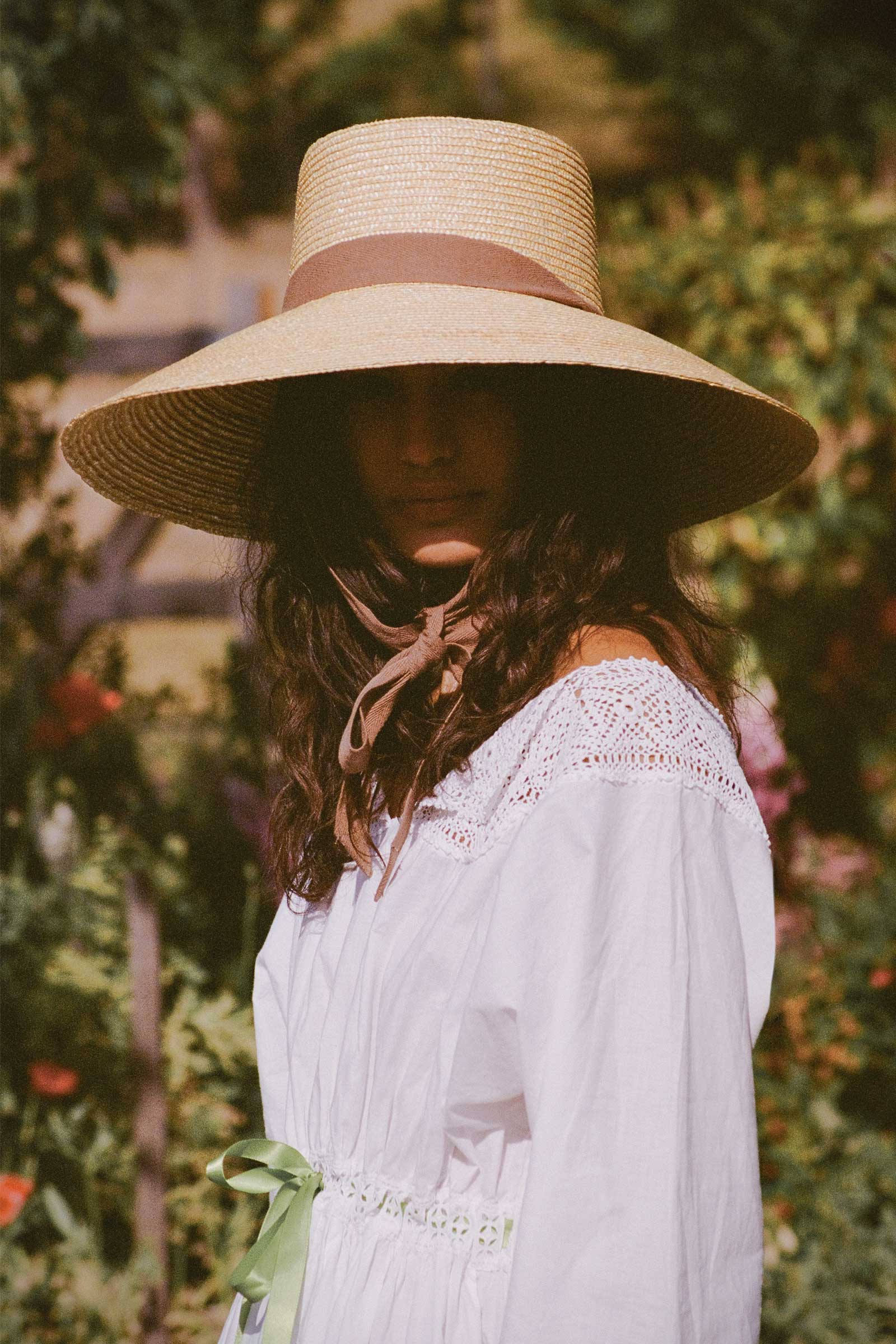 Paloma Sun Hat Straw Boater Hat in Natural Lack of Color