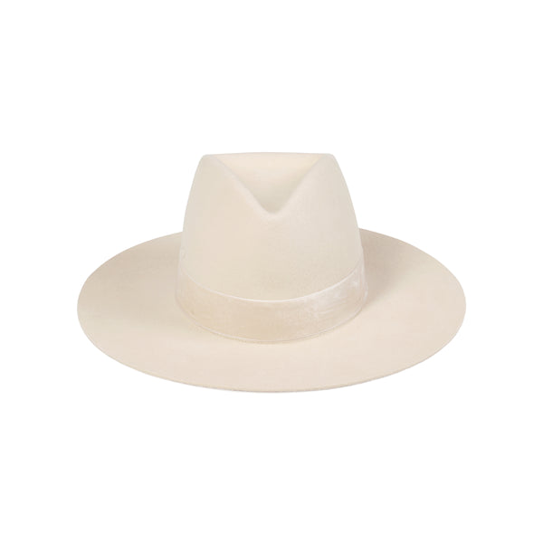 Benson Tri - Wool Felt Fedora Hat in Beige