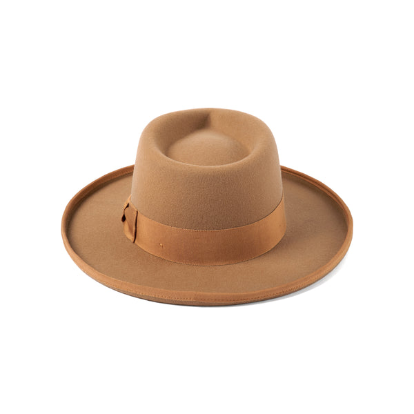 Pierre - Wool Felt Fedora Hat in Brown