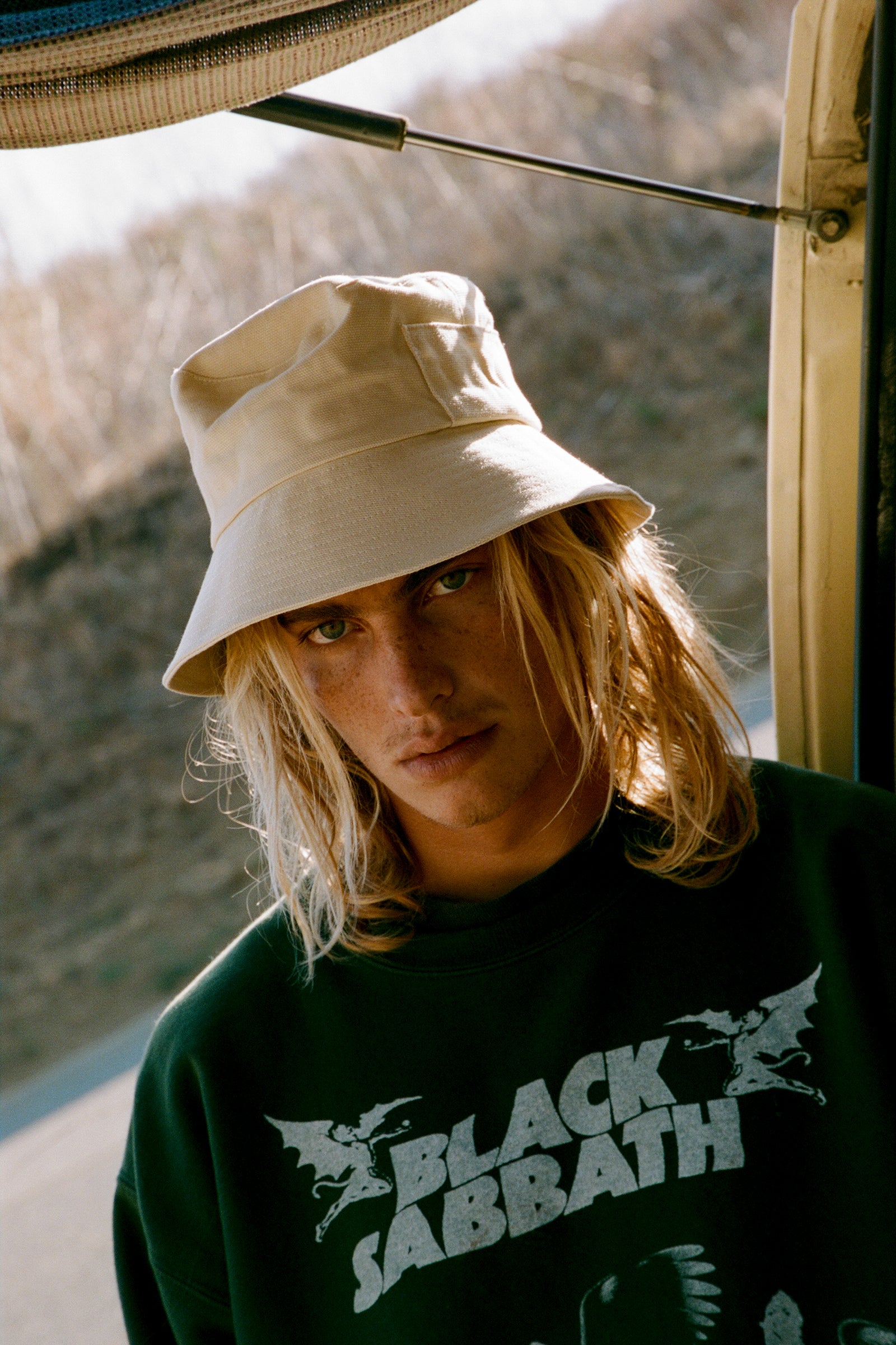 Wave Bucket Hat - Cotton Bucket Hat in Beige | Lack of Color